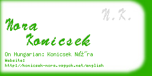 nora konicsek business card